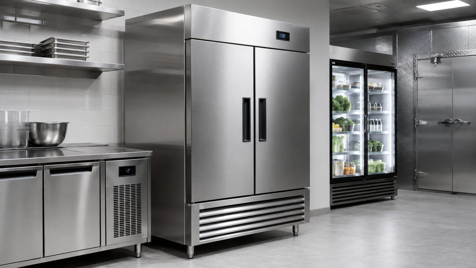 Refrigeration and freezing equipment for commercial kitchens