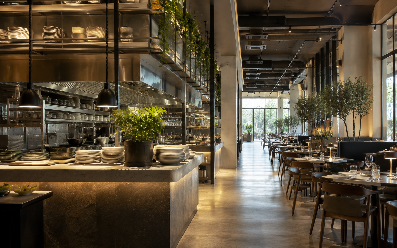 Restaurants commercial kitchen environment