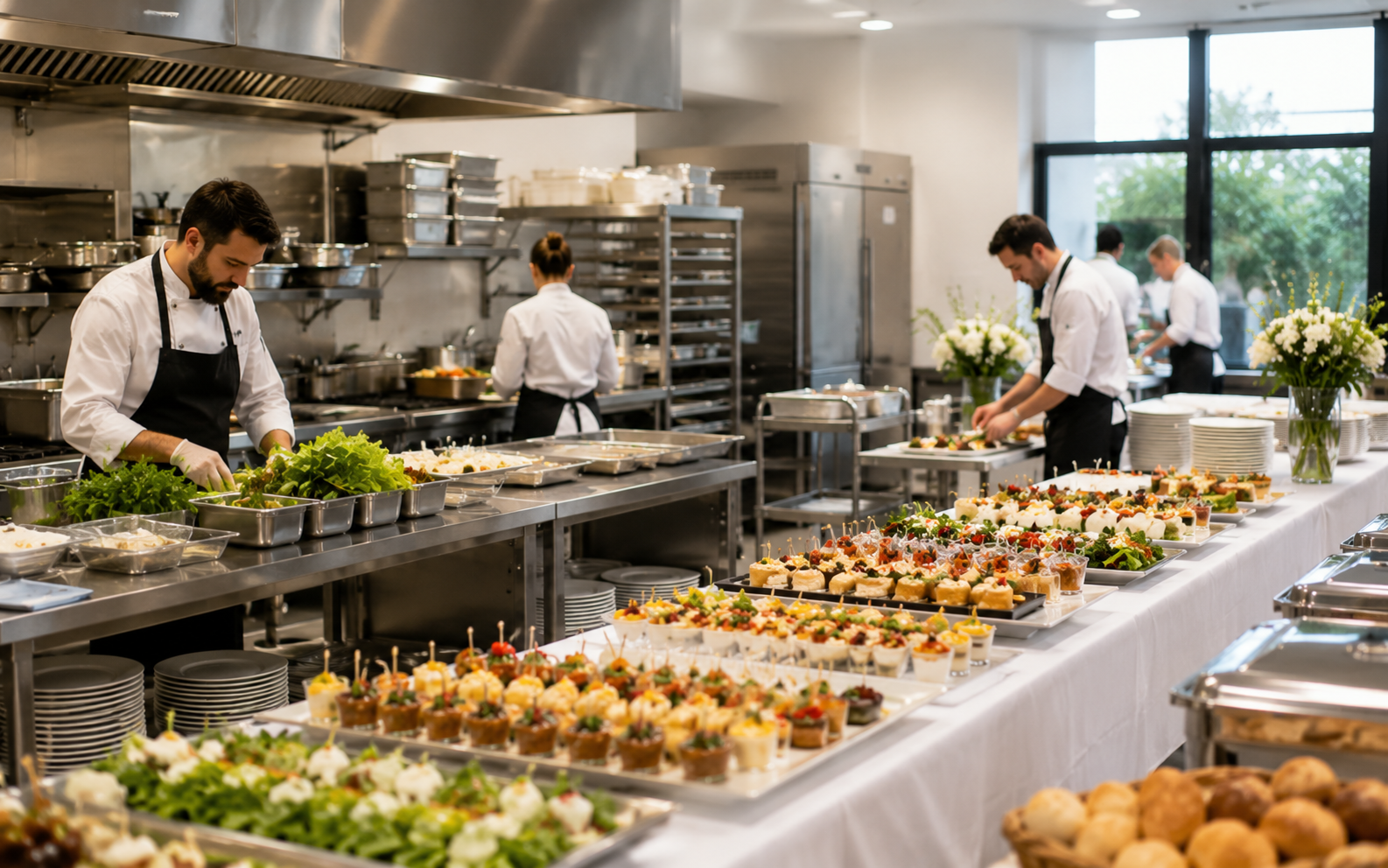 Catering companies commercial kitchen environment