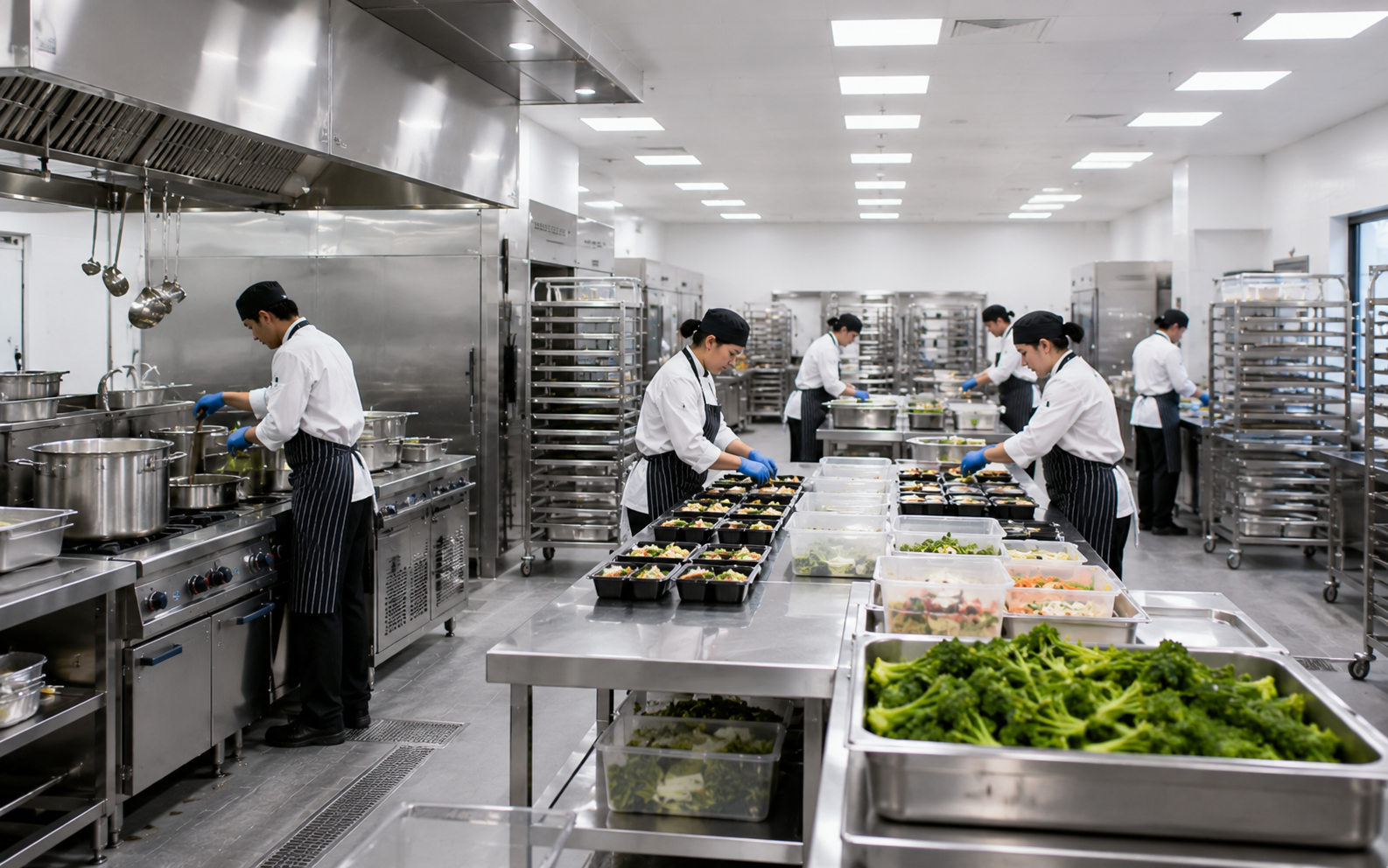 Central kitchens commercial kitchen environment