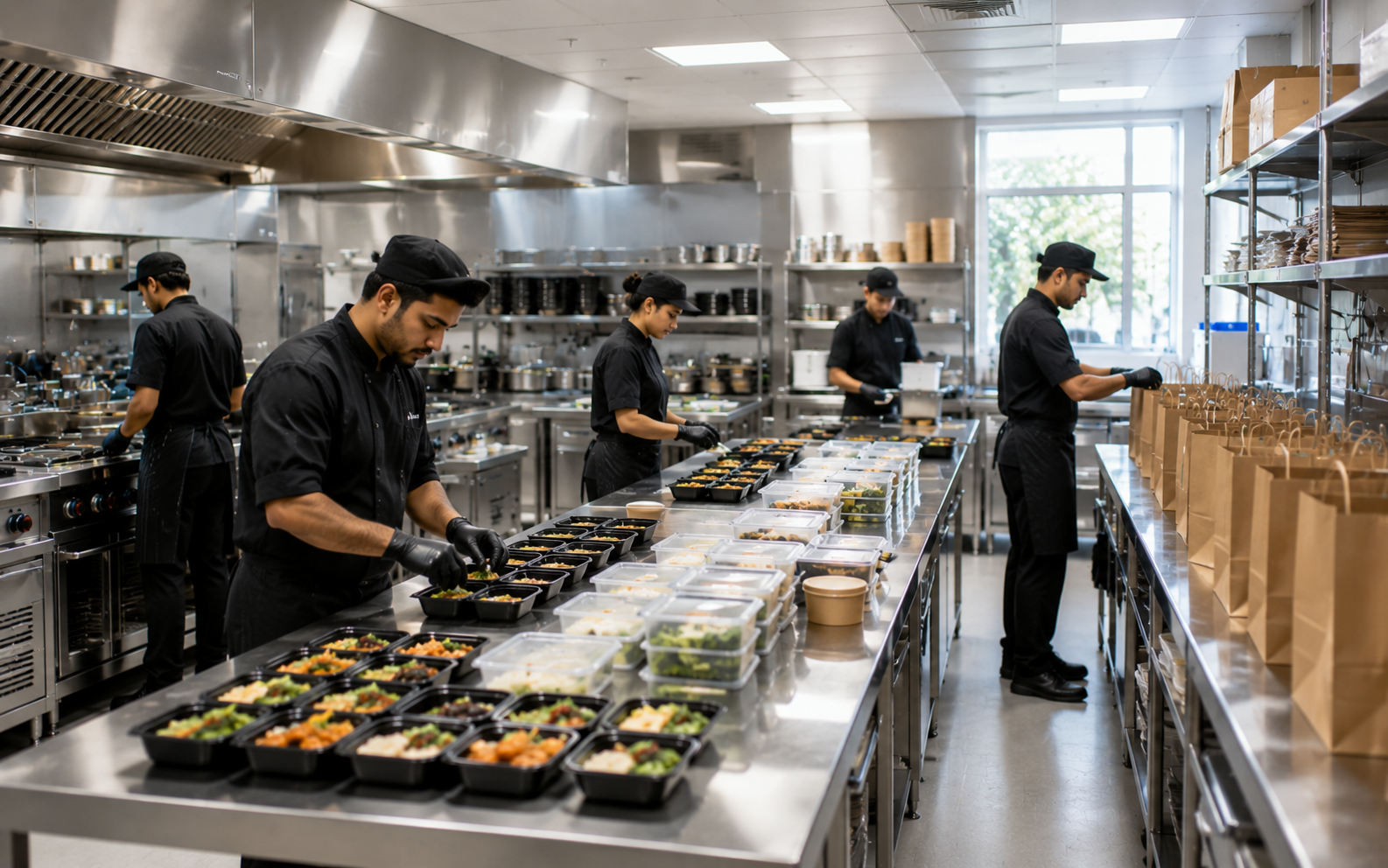 Cloud kitchens commercial kitchen environment