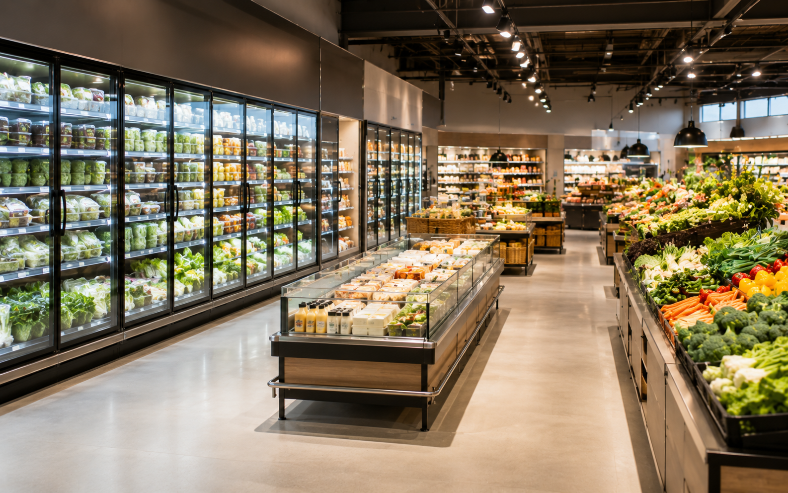 Supermarkets commercial kitchen environment